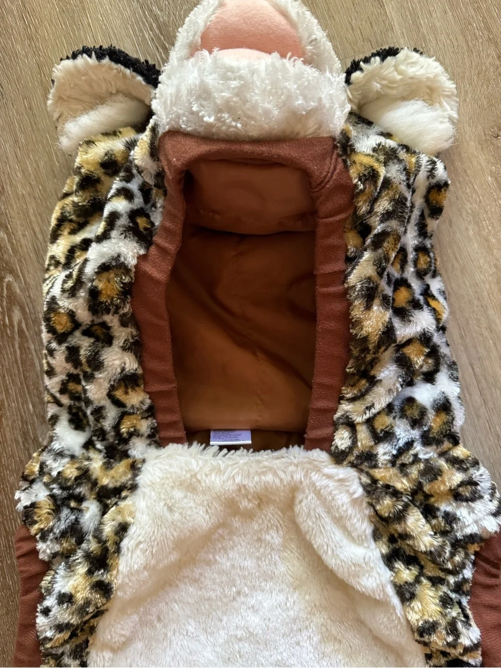 Toddler Leopard Plush Hooded Animal Halloween Costume Size 24 Months / 2 Years